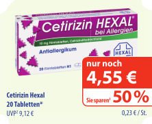 Apotheke Illertissen Angebot Cetirizin Hexal Juli